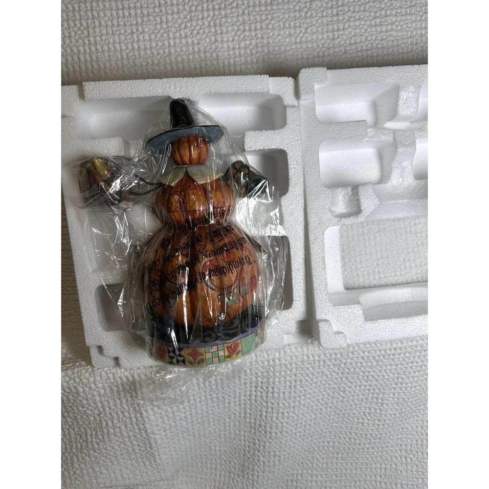 Jim Shore Pilgrim Patch Stacked Pumpkin Pilgrim Figurine NIB 4009013 Harvest